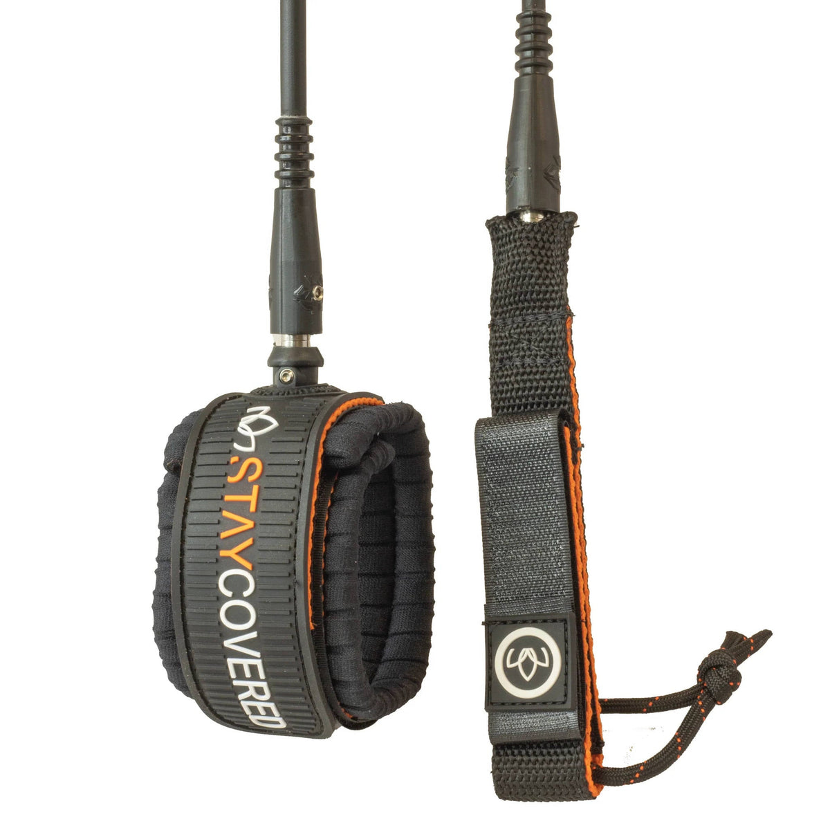 STAY COVERED - Leash genou (Knee) Longboard / SUP  Standard (7mm) - Black